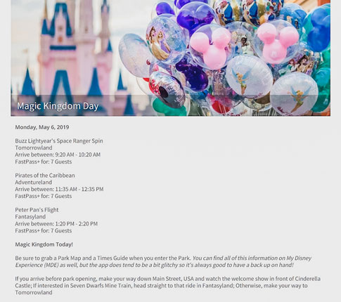 Custom Itinerary Planning